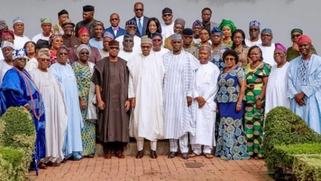 Aarẹ Muhammadu Buhari ati awọ̀n eekan ilu miran lati ipinlẹ́ Ogun