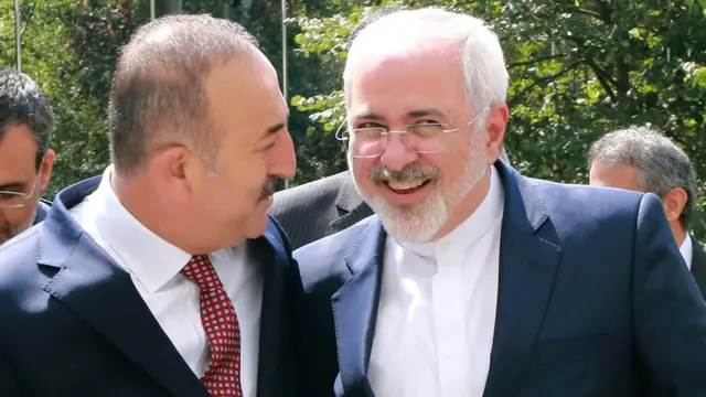 Dışişleri Bakanı Mevlüt Çavuşoğlu ve İran Dışişleri Bakanı Cevad Zarif