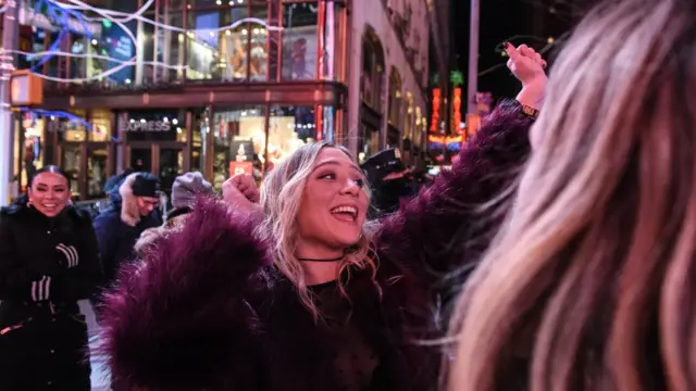 نیویارک کے ٹائم سکوائر پر نئے سال کا جشن