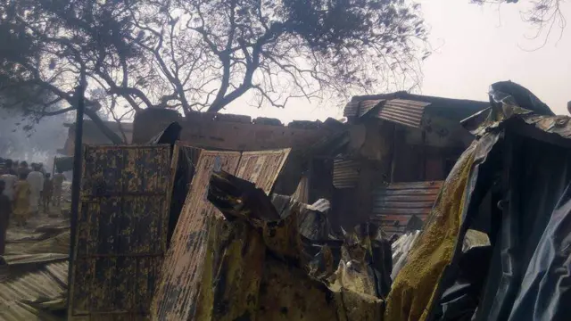 Fire burn Azare main market for Bauchi, Nigeria