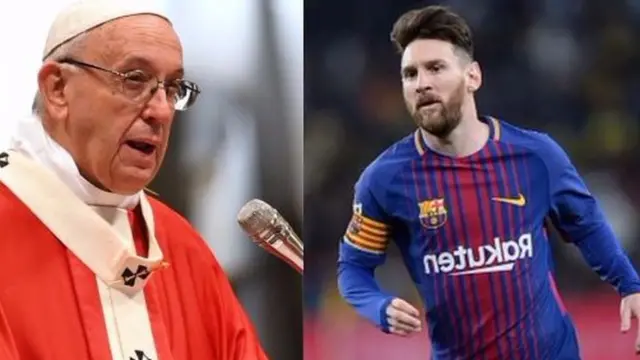 Pope Francis kwuru na Messi