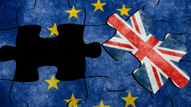 歐盟和英國旗拼圖