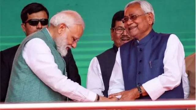 નરેન્દ્ર મોદી અને નીતીશ યાદવ