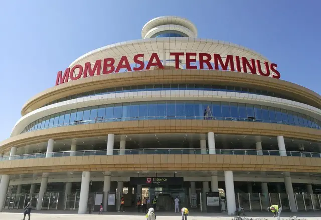 The spectacular Mombasa terminus was designed to resemble waves and ripples in the water radiating from the central tower.