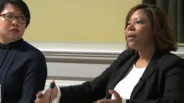 Natalicia em evento de 2016 em Boston para discussões trabalhistas