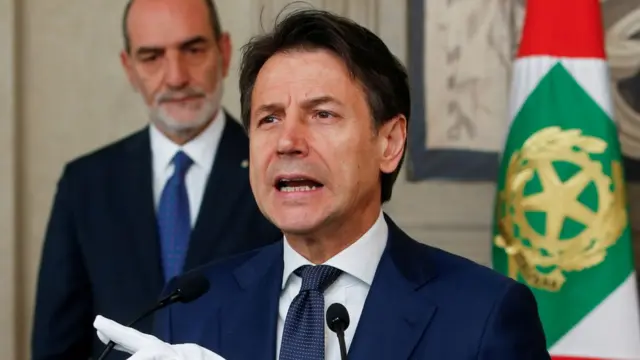 O primeiro-ministro Giuseppe Conte