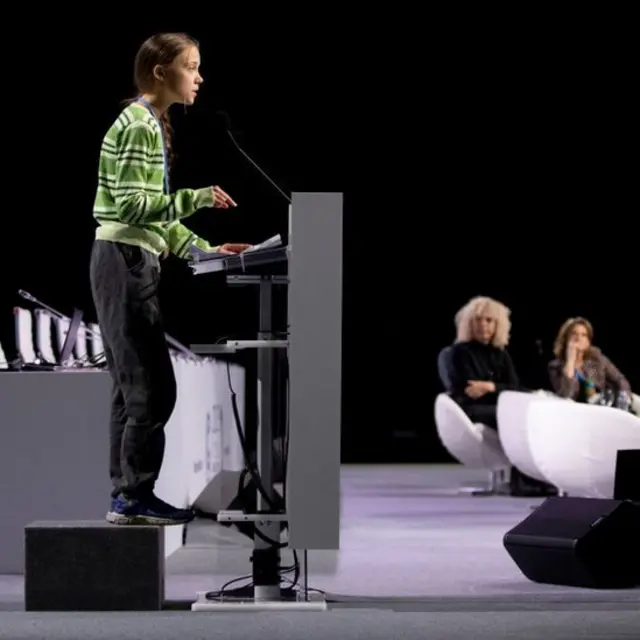 Greta Thunberg en la COP 25.