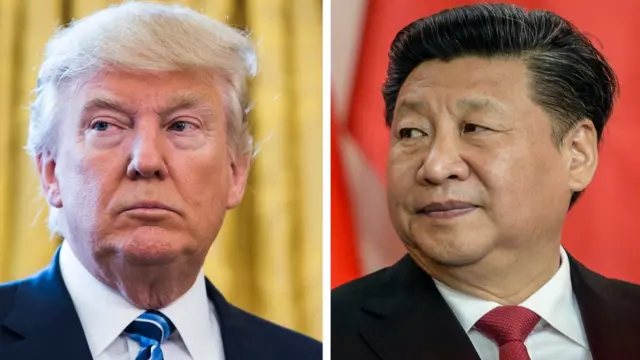 Donald Trump, presidente de EE.UU. y Xi Jinping, presidente de China