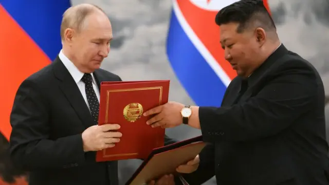 普京与金正恩签署了俄朝新的“全面战略伙伴关系协议”