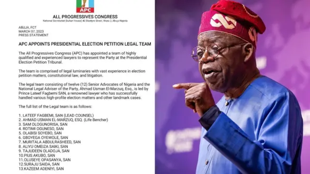 Aworan Tinubu ati atẹjade naa