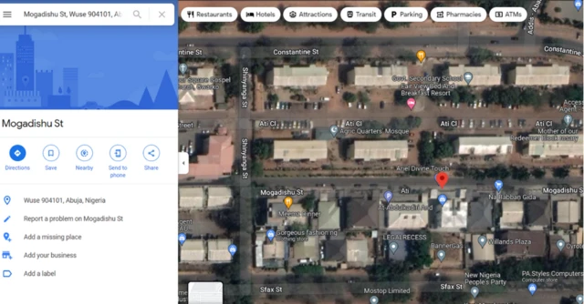 Somalia Road, oo Abuuja ju taalla