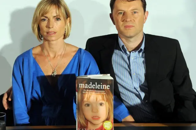 Kate and Gerry McCann for one event to launch dia book, Madeleine