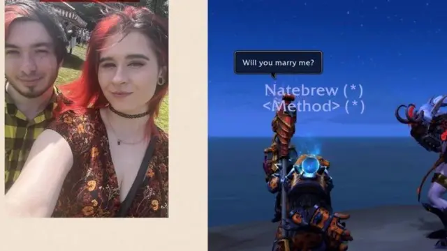 نیت و جس (تصویر، در کنار نامزدی مجازی خود)، عشق را به صورت آنلاین پیدا کردند - اما نه در یک برنامه دوستیابی