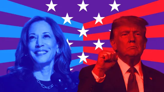 Bầu cử Mỹ ứng viên Đảng Dân chủ Kamala Harris và ứng viên Cộng hòa Donald Trump