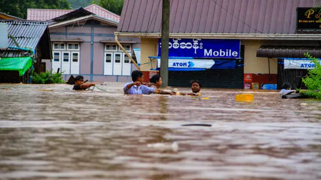 စက်တင်ဘာလအတွင်းက ရှမ်းပြည်နယ်တောင်ပိုင်း ကလောမြို့ ရေကြီးမှုမြင်ကွင်း