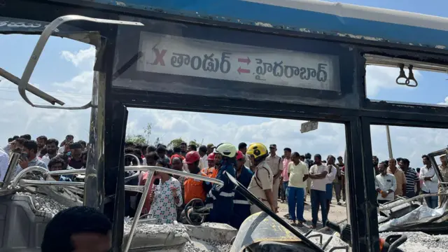 ఆర్టీసీ బస్సు ఘోర రోడ్డు ప్రమాదం తీవ్రత