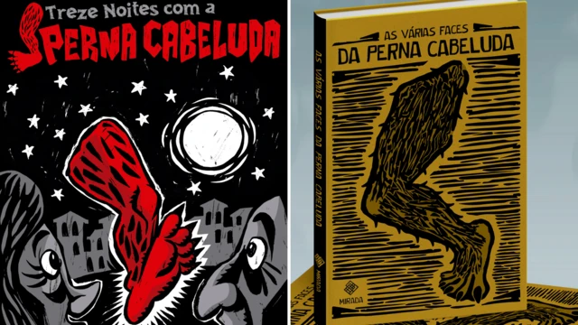 Duas Capas de livros sobre a perna cabeluda