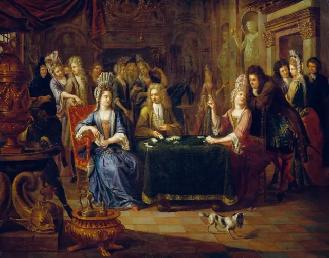 "Les joueurs de cartes", 1699, par Pierre Bergaigne. 