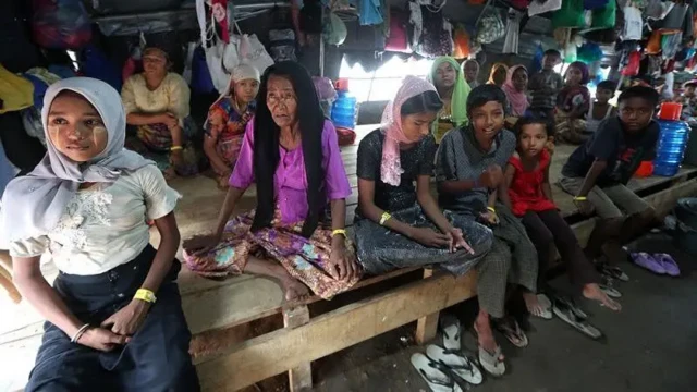 Pengungsi Rohingya di Aceh.
