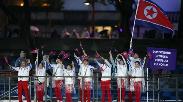 파리 올림픽에 출전한 북한 대표팀
