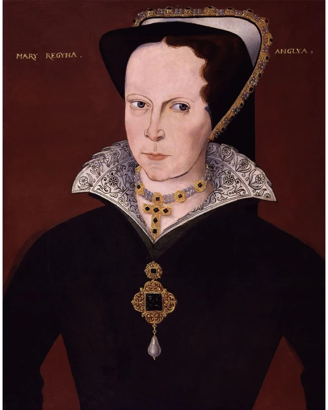 Rainha Maria usando a pérola La Peregrina