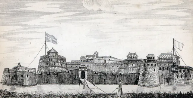 સુરતના ગઢની રાંગ પર બે અલગ-અલગ વાવટા