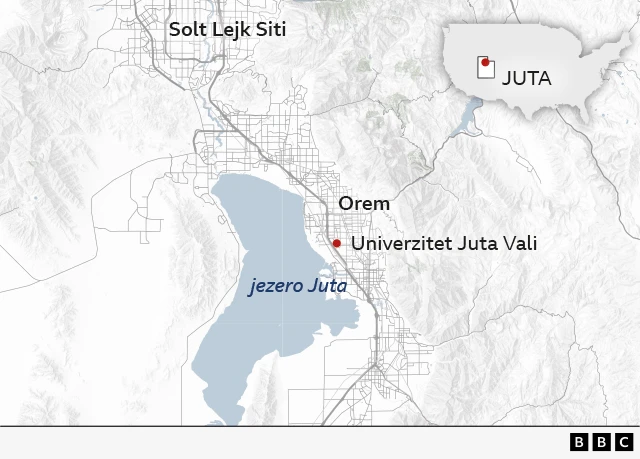 чарли кирк, убиство чарлија кирка, цхарлие кирк, потрага за убицом чарлија кирка, мапа Јуте