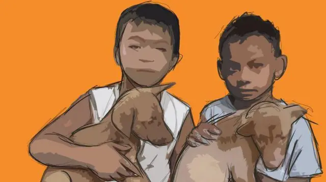 Aworan awọn ọmọde meji