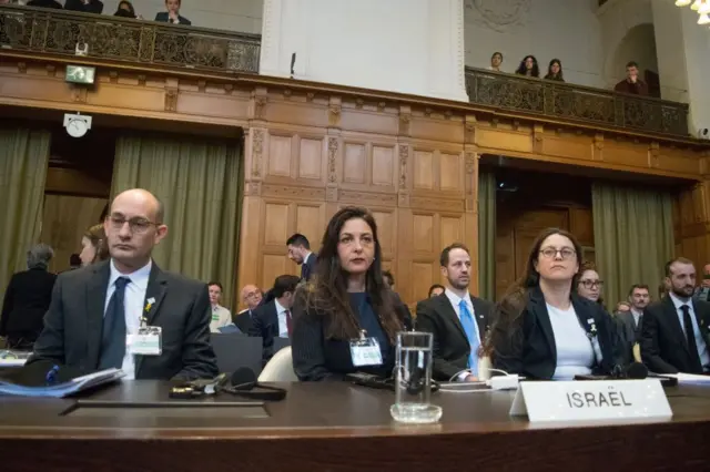أعضاء الوفد الإسرائيلي في محكمة العدل الدولية