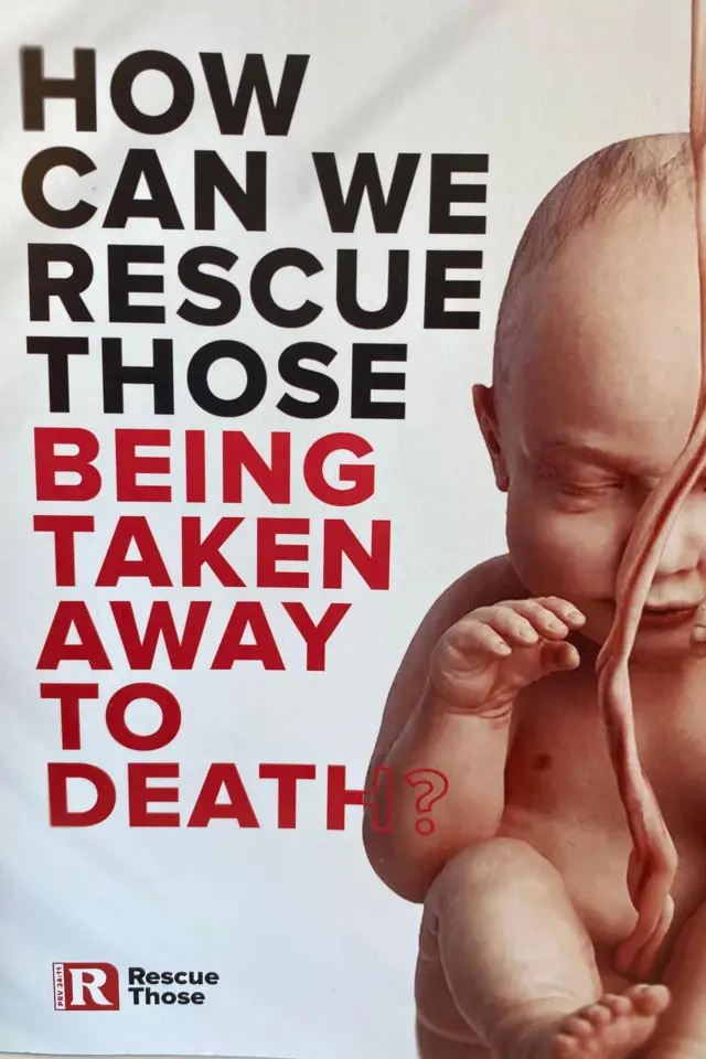 Leaflet with the phrase: "How can we rescue those being taken away to death?"