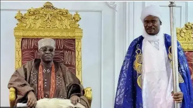 Aworan Soun Ogbomoso ati Imaamu aafin Ogbomoso