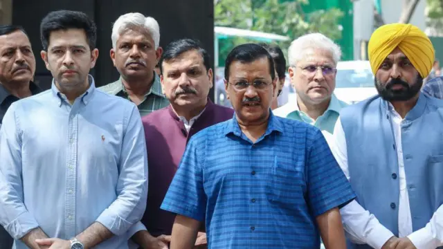 ਰਾਘਵ ਚੱਢਾ, ਅਰਵਿੰਦ ਕੇਜਰੀਵਾਲ ਅਤੇ ਭਗਵੰਤ ਮਾਨ