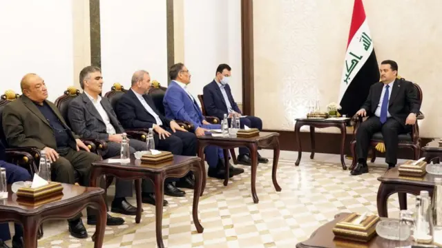 دیدار علی شمخانی با محمد شیاع سودانی، نخست وزیر عراق