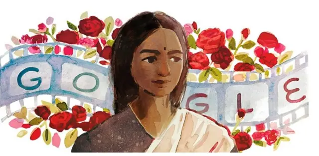 पी. के. रोझी यांचे डुडल