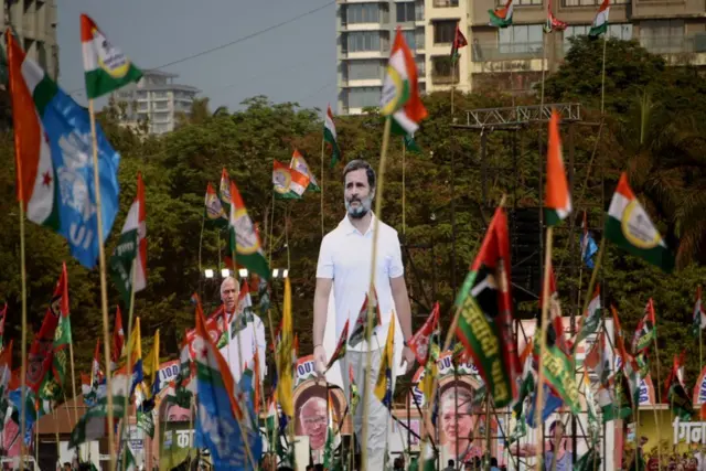 মুম্বইয়ে কংগ্রেসের ভারত জোড়ো ন্যায় যাত্রার ছবি।