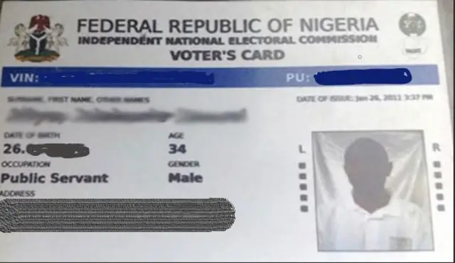 Etu Temporary Voters Card sị wee dị mbụ