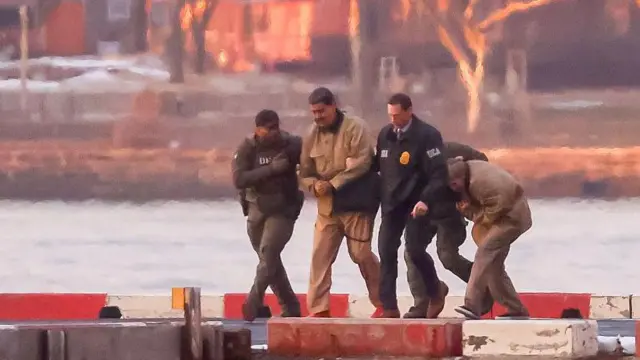 Maduro en Nueva York rodeado de agentes de seguridad de EE.UU.