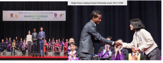 Dr. Jiinenus jaarmiyaa ''Bright Future Leading Scientist Scholarship'' jedhamurraa argateera.