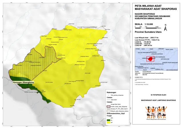 Peta wilayah adat Sihaporas