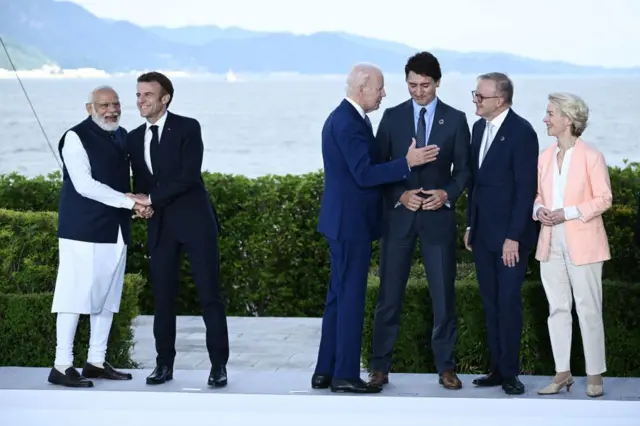 जापान में आयोजित G7 की तस्वीर