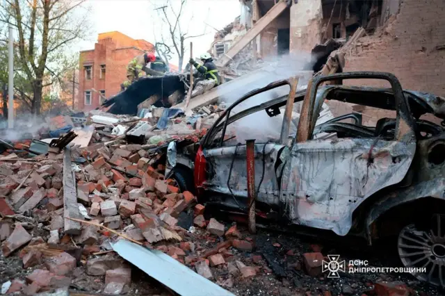 Дніпро, руїни будинку