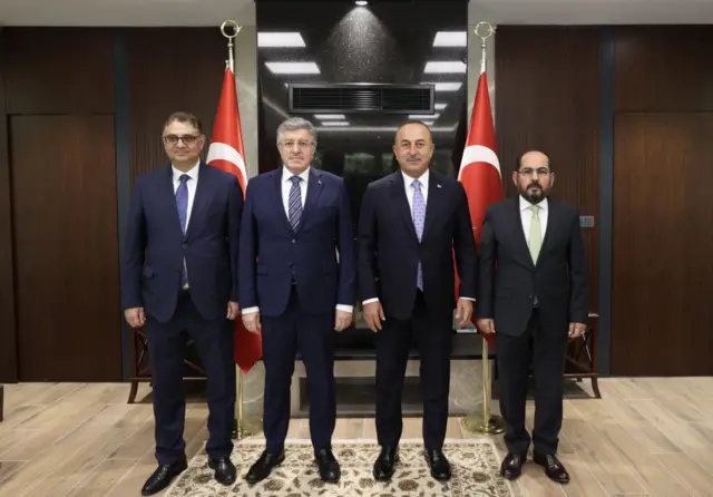 Dışişleri Bakanı Çavuşoğlu Suriyeli muhalif liderlerden oluşan heyet ile 