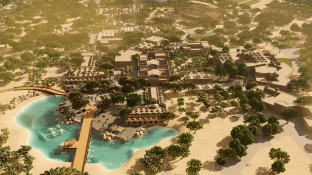 Ishusho y'abashushanya imishinga y'ubwubatsi yerekana isura y'uko y'iyi site y'ibatizwa izaba isa