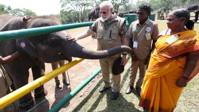 பொம்மன் - பெள்ளியுடன் பிரதமர் மோடி சந்திப்பு