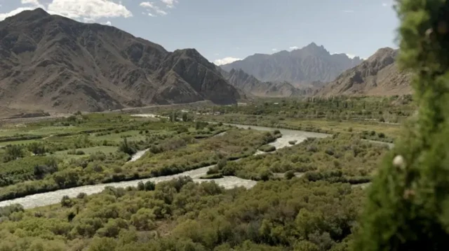 نمای دور از رود ارس، مرز ایران و ارمنستان