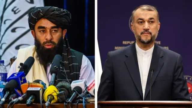 عبداللهیان و سخنگوی طالبان