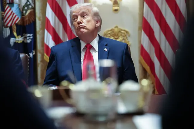 El Presidente de EEUU Donald Trump durante un consejo de ministros