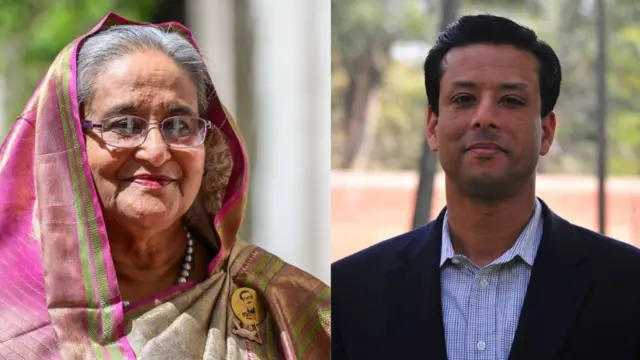 शेख़ हसीना और उनके बेटे सजीब वाजिद