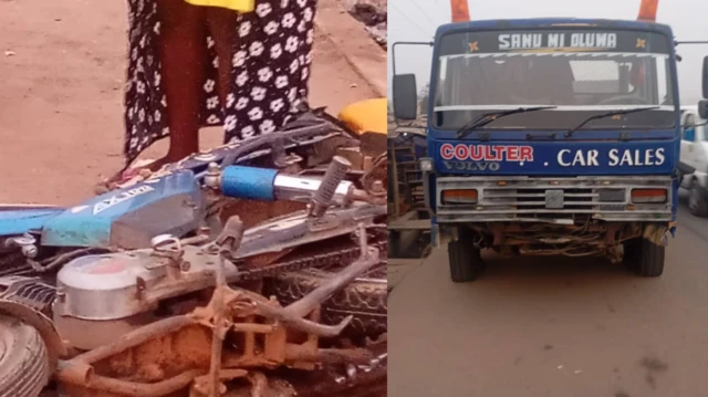 Ọkada ati ọkọ to wa ninu ijamba