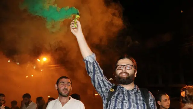 Протест в Тбилиси после визита в Грузию Сергея Гаврилова